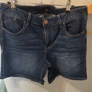 Dark Blue Denim Shorts